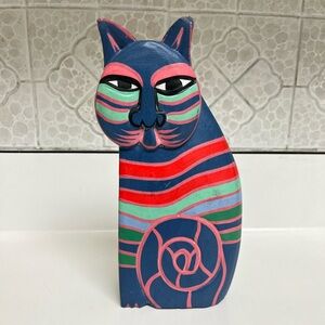 Laurel Burch Striped Cat Figurine